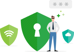 graphic of security guard