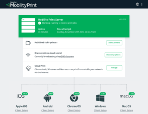 papercut mobility print interface