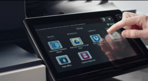 photocopier screen showing applications