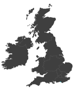 united kingdom map highlighting Brighton and Hove