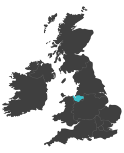 united kingdom map highlighting cheshire