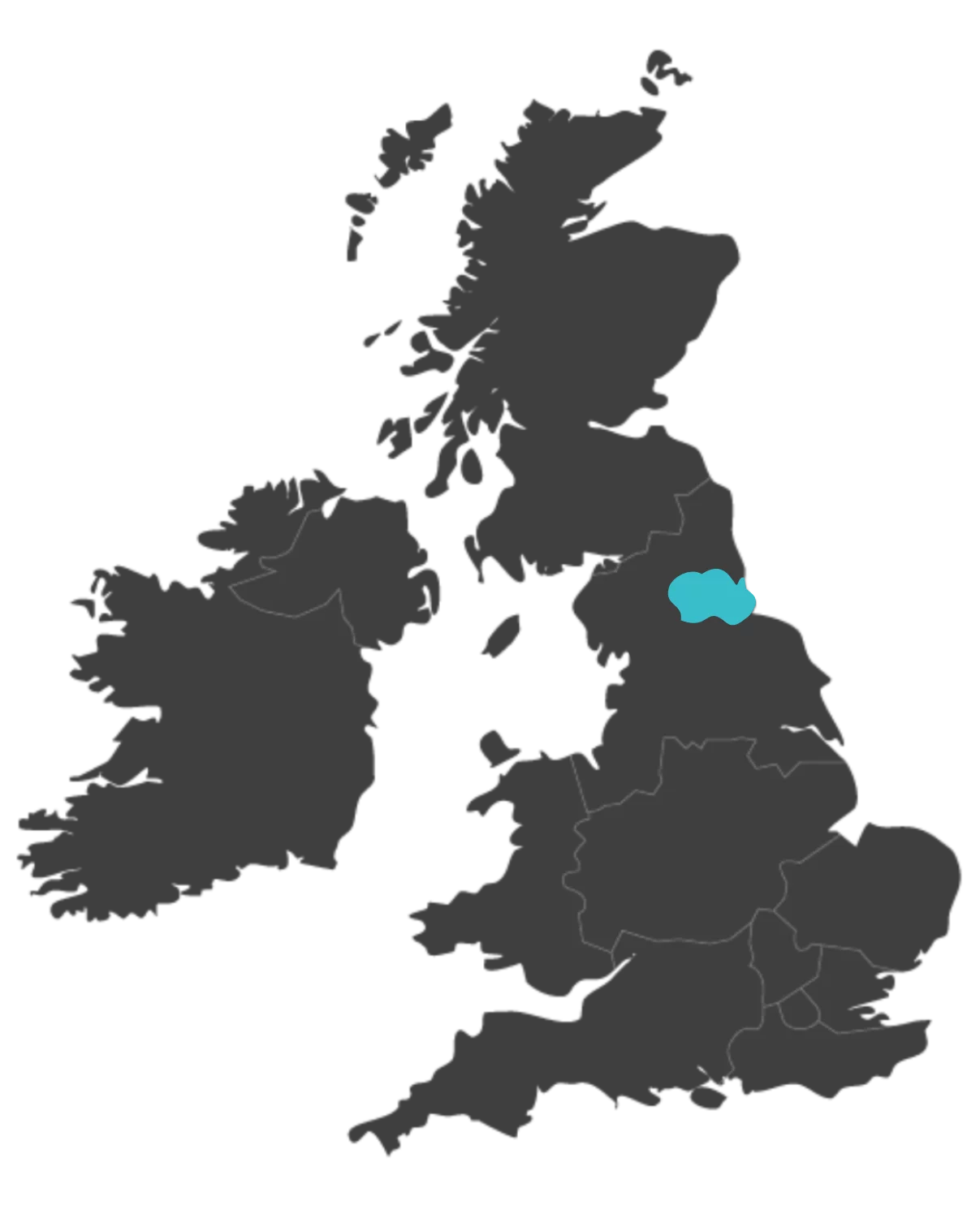 County Durham united kingdom map highlighting county durham