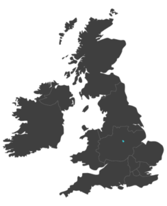 united kingdom map highlighting derby