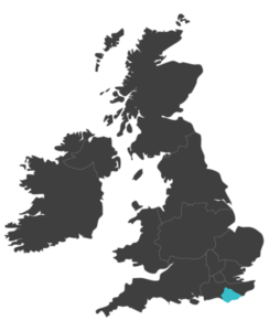 united kingdom map highlighting East Sussex