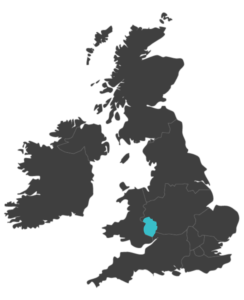 united kingdom map highlighting Herefordshire