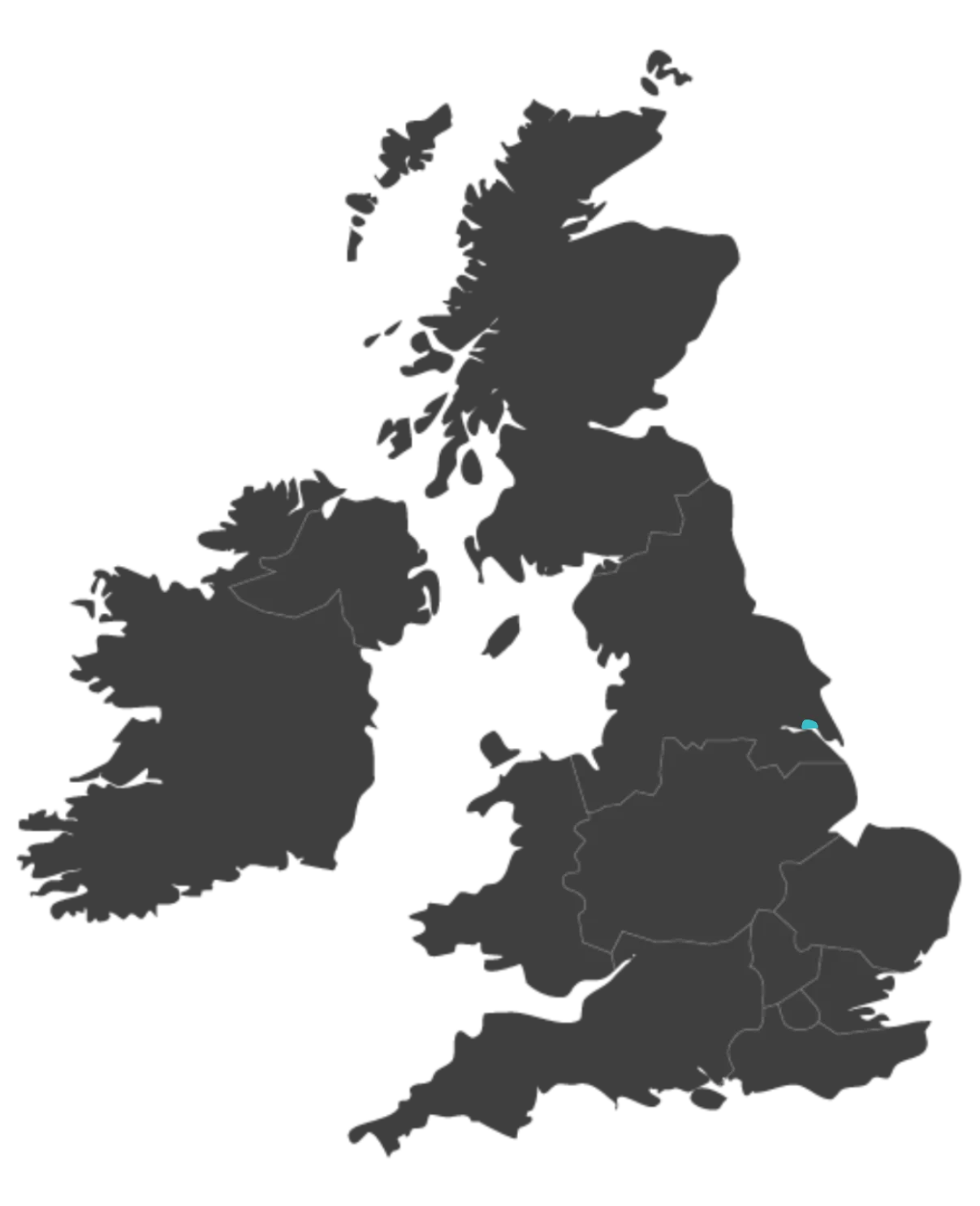 united kingdom map highlighting Kingston upon Hull