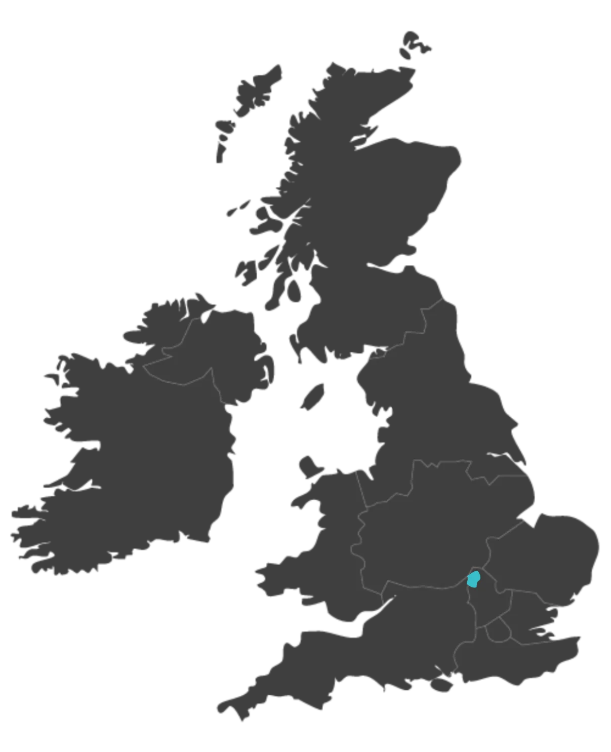Milton Keynes united kingdom map highlighting milton keynes