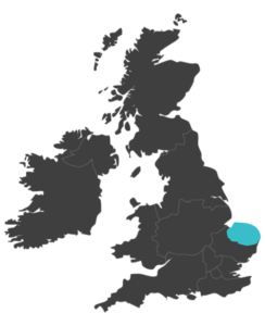 united kingdom map highlighting norfolk