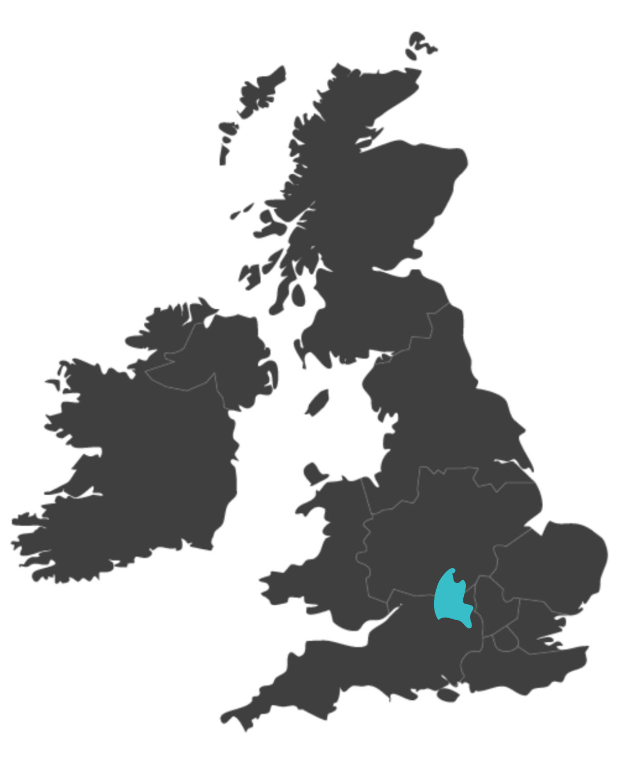 Oxfordshire united kingdom map highlighting oxfordshire