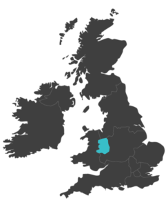 united kingdom map highlighting shropshire