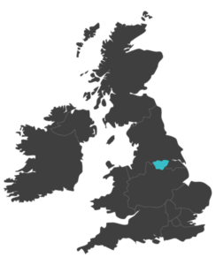 united kingdom map highlighting south yorkshire