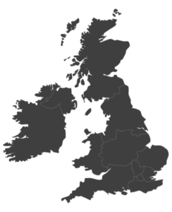 united kingdom map highlighting Southampton