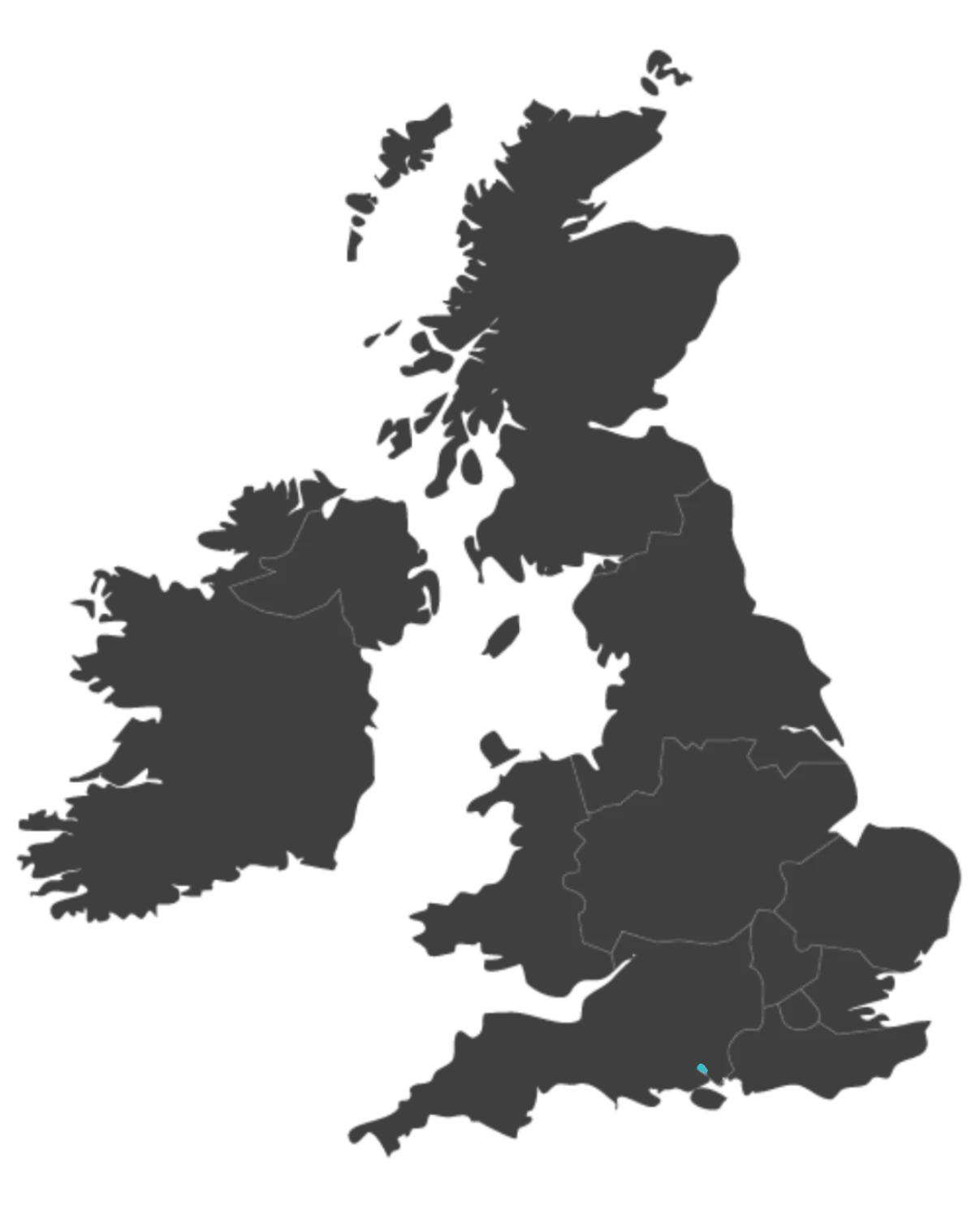 united kingdom map highlighting Southampton