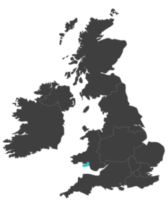 united kingdom map highlighting Swansea