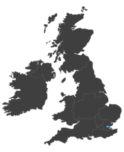 united kingdom map highlighting Thurrock