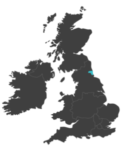 united kingdom map highlighting Tyne & Wear