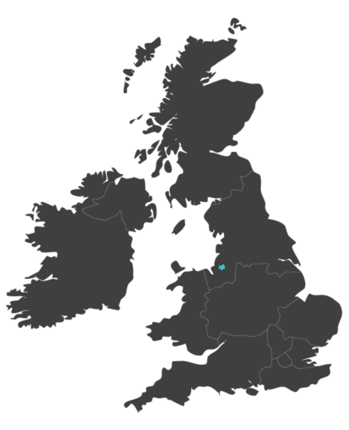 Warrington united kingdom map highlighting Warrington