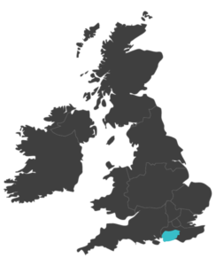 united kingdom map highlighting West Sussex