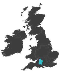 united kingdom map highlighting Wiltshire