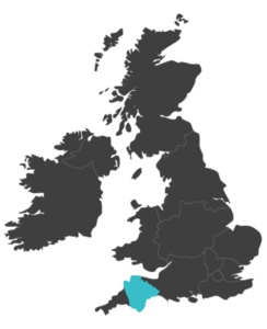 united kingdom map highlighting devon