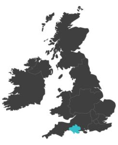 united kingdom map highlighting dorset