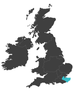 united kingdom map highlighting kent