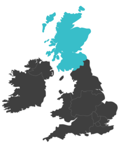 united kingdom map highlighting scotland
